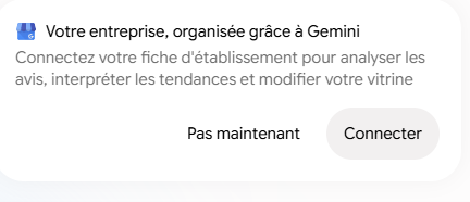 Annonce conncexion Fiche établissemrnt Gemini
